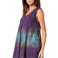 Sakkas Isabela Womens Everyday Summer Sleeveless Tank Top Tie-dye & Block Print