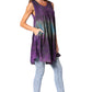Sakkas Isabela Womens Everyday Summer Sleeveless Tank Top Tie-dye & Block Print