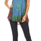 Sakkas Natalia Womens Summer Sleeveless Tie Dye Flare Tank Top Tunic Blouse