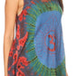 Sakkas Natalia Womens Summer Sleeveless Tie Dye Flare Tank Top Tunic Blouse