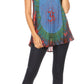 Sakkas Natalia Womens Summer Sleeveless Tie Dye Flare Tank Top Tunic Blouse