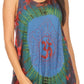 Sakkas Natalia Womens Summer Sleeveless Tie Dye Flare Tank Top Tunic Blouse