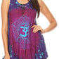 Sakkas Natalia Womens Summer Sleeveless Tie Dye Flare Tank Top Tunic Blouse