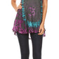 Sakkas Natalia Womens Summer Sleeveless Tie Dye Flare Tank Top Tunic Blouse