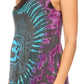 Sakkas Natalia Womens Summer Sleeveless Tie Dye Flare Tank Top Tunic Blouse
