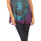 Sakkas Natalia Womens Summer Sleeveless Tie Dye Flare Tank Top Tunic Blouse