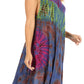 Sakkas Natalia Womens Summer Sleeveless Tie Dye Flare Tank Top Tunic Blouse
