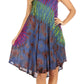 Sakkas Natalia Womens Summer Sleeveless Tie Dye Flare Tank Top Tunic Blouse