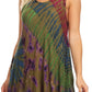 Sakkas Natalia Womens Summer Sleeveless Tie Dye Flare Tank Top Tunic Blouse
