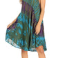 Sakkas Natalia Womens Summer Sleeveless Tie Dye Flare Tank Top Tunic Blouse