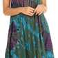 Sakkas Natalia Womens Summer Sleeveless Tie Dye Flare Tank Top Tunic Blouse