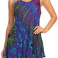 Sakkas Natalia Womens Summer Sleeveless Tie Dye Flare Tank Top Tunic Blouse