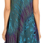 Sakkas Natalia Womens Summer Sleeveless Tie Dye Flare Tank Top Tunic Blouse