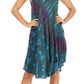 Sakkas Natalia Womens Summer Sleeveless Tie Dye Flare Tank Top Tunic Blouse