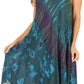 Sakkas Natalia Womens Summer Sleeveless Tie Dye Flare Tank Top Tunic Blouse