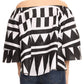 Sakkas Oni Women's Off the Shoulder African Ankara Wax Print Blouse Top Oversize