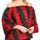 Sakkas Oni Women's Off the Shoulder African Ankara Wax Print Blouse Top Oversize