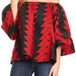 Sakkas Oni Women's Off the Shoulder African Ankara Wax Print Blouse Top Oversize