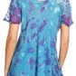 Sakkas Allegra Women's Short Sleeve Loose Fit Casual Tie Dye Blouse Tunic Shirt