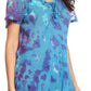 Sakkas Allegra Women's Short Sleeve Loose Fit Casual Tie Dye Blouse Tunic Shirt