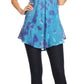 Sakkas Allegra Women's Short Sleeve Loose Fit Casual Tie Dye Blouse Tunic Shirt
