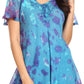 Sakkas Allegra Women's Short Sleeve Loose Fit Casual Tie Dye Blouse Tunic Shirt