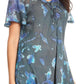 Sakkas Allegra Women's Short Sleeve Loose Fit Casual Tie Dye Blouse Tunic Shirt