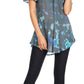 Sakkas Allegra Women's Short Sleeve Loose Fit Casual Tie Dye Blouse Tunic Shirt