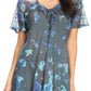 Sakkas Allegra Women's Short Sleeve Loose Fit Casual Tie Dye Blouse Tunic Shirt