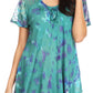 Sakkas Allegra Women's Short Sleeve Loose Fit Casual Tie Dye Blouse Tunic Shirt
