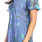 Sakkas Allegra Women's Short Sleeve Loose Fit Casual Tie Dye Blouse Tunic Shirt