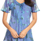 Sakkas Allegra Women's Short Sleeve Loose Fit Casual Tie Dye Blouse Tunic Shirt