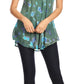 Sakkas Allegra Women's Short Sleeve Loose Fit Casual Tie Dye Blouse Tunic Shirt