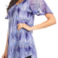 Sakkas Allegra Women's Short Sleeve Loose Fit Casual Tie Dye Blouse Tunic Shirt