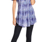 Sakkas Allegra Women's Short Sleeve Loose Fit Casual Tie Dye Blouse Tunic Shirt