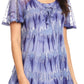 Sakkas Allegra Women's Short Sleeve Loose Fit Casual Tie Dye Blouse Tunic Shirt
