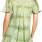 Sakkas Allegra Women's Short Sleeve Loose Fit Casual Tie Dye Blouse Tunic Shirt