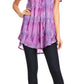 Sakkas Allegra Women's Short Sleeve Loose Fit Casual Tie Dye Blouse Tunic Shirt