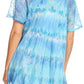 Sakkas Allegra Women's Short Sleeve Loose Fit Casual Tie Dye Blouse Tunic Shirt