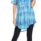 Sakkas Allegra Women's Short Sleeve Loose Fit Casual Tie Dye Blouse Tunic Shirt