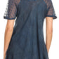 Sakkas Allegra Women's Short Sleeve Loose Fit Casual Tie Dye Blouse Tunic Shirt
