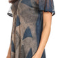 Sakkas Allegra Women's Short Sleeve Loose Fit Casual Tie Dye Blouse Tunic Shirt