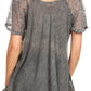 Sakkas Allegra Women's Short Sleeve Loose Fit Casual Tie Dye Blouse Tunic Shirt