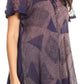 Sakkas Allegra Women's Short Sleeve Loose Fit Casual Tie Dye Blouse Tunic Shirt