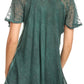 Sakkas Allegra Women's Short Sleeve Loose Fit Casual Tie Dye Blouse Tunic Shirt
