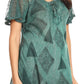 Sakkas Allegra Women's Short Sleeve Loose Fit Casual Tie Dye Blouse Tunic Shirt