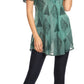 Sakkas Allegra Women's Short Sleeve Loose Fit Casual Tie Dye Blouse Tunic Shirt