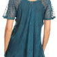 Sakkas Allegra Women's Short Sleeve Loose Fit Casual Tie Dye Blouse Tunic Shirt
