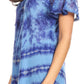 Sakkas Allegra Women's Short Sleeve Loose Fit Casual Tie Dye Blouse Tunic Shirt