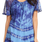 Sakkas Allegra Women's Short Sleeve Loose Fit Casual Tie Dye Blouse Tunic Shirt